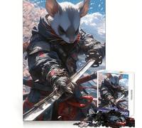 Puzzle de 1000 pièces Furet samouraï avec Katana pour Adolescents, idéal pour stimuler la mémoire et se détendre (38x26cm), Cadeau d'anniversaire de qualité supérieure