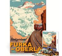 Puzzle de 1000 pièces Furka Oberlap Railway Fine Joint Fun Brain Teaser Gift Quiet Game Time Christmas Art Gift (38x52cm)