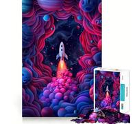 Puzzle de 1000 pièces Fusée Spatiale D pour Adolescents, Souvenir, amélioration, Esprit Calme, découpe Nette, œuvre d'art à Collectionner 50x75cm