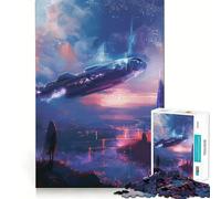 Puzzle de 1000 pièces Fusée Spatiale pour Adultes et Adolescents, Jeu de réflexion, Loisirs, Bords précis, décoration Murale 38x26cm