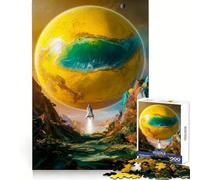 Puzzle de 1000 pièces Fusée vers Une planète pour Adultes et Adolescents, Jeu intellectuel, à Faire à la Maison, qualité et découpe Classiques, (38x52cm)
