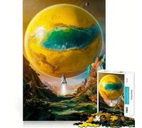 Puzzle de 1000 pièces Fusée vers Une planète pour Adultes et Adolescents, Jeu intellectuel, à Faire à la Maison, qualité et découpe Classiques, (38x52cm)