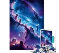 Puzzle de 1000 pièces Galaxie Cosmique avec nébuleuse d'étoiles Lumineuses Jeu de Construction Difficile et Stimulant axé sur l'analyse et la logique à partir de 14 Ans (38x26cm)