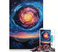 Puzzle de 1000 pièces Galaxie en Spirale pour Adolescents, Jeu de logique et de Coordination, découpe précise, Surprise de Noël 50x75cm