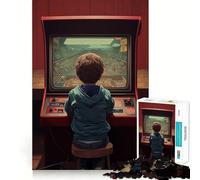 Puzzle de 1000 pièces « Garçon dans la Zone »,Jeu d'articulation Propre,Casse-tête,détente,Cadeau d'anniversaire Amusant (38x26cm)