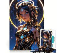 Puzzle de 1000 pièces Gardien cybernétique céleste Jeu de réflexion Amusant et précis Idéal pour Un Moment de détente et de Calme Cadeau de Noël apaisant (38x52cm)