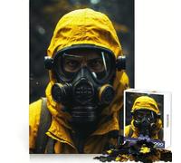 Puzzle de 1000 pièces Gardien du Masque à gaz Jaune pour Adultes stimule la mémoire, Offre Un Moment de détente et de Bien-être, et constitue Un Cadeau mémorable (38x52cm)