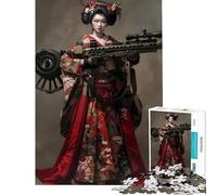 Puzzle de 1000 pièces Geisha Assassin pour Jeu éducatif défi et Casse-tête Cadeau de décoration Parfait pour Femmes et Hommes (Dimensions 38x26cm)