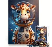 Puzzle de 1000 pièces Girafe Astronaute pour Adultes Pratique de la logique, détente, Bords Nets, Cadeau Symbolique (50x75cm)