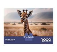 Puzzle De 1000 Pièces Giraffe in African Safari Puzzles pour Adultes Activités Familiales Stimule Le Cerveau Idéal comme Cadeau pour Toute La Famille 52x38cm/1000pcs