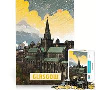 Puzzle de 1000 pièces Glasgow Clean Joint Game,Jeu Intelligent et ludique, pour se détendre et Passer Un Bon Moment,décoration de Noël (38x52cm)