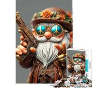 Puzzle de 1000 pièces GNOME Pistolero Jeu Difficile et Stimulant Décoration intérieure Jeu Manuel pour Les 14 Ans et Plus (50x75cm)