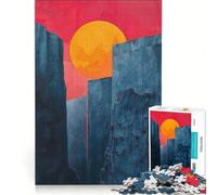 Puzzle de 1000 pièces Gouffre ensoleillé Jouet éducatif Course de Vitesse Manuelle avec des pièces de Formes aléatoires Parfaitement emboîtables 38x26cm
