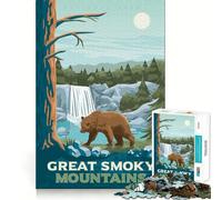 Puzzle de 1000 pièces Great Smoky Mountains Art Jeu à articulations Propres Cadeau Intelligent et ludique Décoration de Noël (50x75cm)