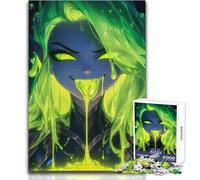 Puzzle de 1000 pièces Green Slime Ahegao - Jeu d'apprentissage pour développer sa motricité Fine pour des Moments de Joie - Dimensions:50x75cm