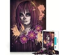 Puzzle de 1000 pièces Grenouilles et Tête de Mort sucrée pour Adolescents, Jeu d'exercice Mental et de Relaxation, à Assembler Selon la liste de souhaits du Père Noël 38x52cm
