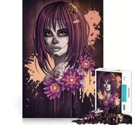 Puzzle de 1000 pièces Grenouilles et Tête de Mort Sucrée pour Adultes Un Casse-tête Relaxant et Amusant pour s'amuser et se détendre 38x26cm