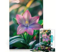 Puzzle de 1000 pièces Gros Plan de Fleurs Roses et Violettes pour Adultes, Jouet Intelligent et Amusant, Bords Lisses, pour Les fêtes (38x52cm)