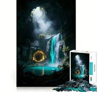 Puzzle de 1000 pièces Grotte Mystique, Cascade et Oasis pour Adultes, Collection Logic Boost Toy Group Joy Premium Edge Bday Surprise (50x75cm)