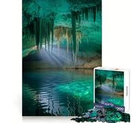 Puzzle de 1000 pièces Grotte sous-Marine avec Stalactites et lumière, idéal pour développer l'habileté mentale et stimuler la détente Ajustement Parfait (38x26cm)