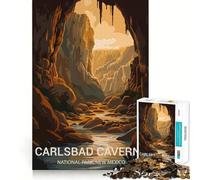 Puzzle de 1000 pièces Grottes de Carlsbad Ajustement Parfait Art Stimule Le Cerveau Jeu Temps de Repos Décoration Murale de Noël (38x26cm)
