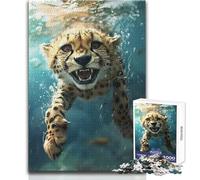 Puzzle de 1000 pièces Guépards des Mers Adolescents - Jeu d'apprentissage ludique et cognitif - Idée Cadeau Originale et attentionnée - Dimensions:50x75cm