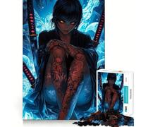 Puzzle de 1000 pièces Guerrier Anime Tatoué pour Adolescents Développe la mémoire, détente et Plaisir Design Amusant, Assemblage, Surprise chaleureuse 50x75cm
