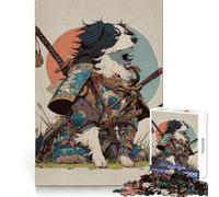 Puzzle de 1000 pièces Guerrier Chien samouraï pour Adultes et Adolescents À Construire Lentement, à apprécier Découpe précise Pièce de Collection Artistique (50x75cm)