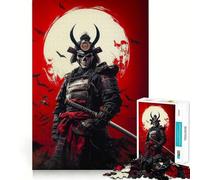 Puzzle de 1000 pièces Guerrier Crâne de Samouraï pour Adultes et Adolescents, Jeu Intellectuel, Cadeau Classique de Qualité à Offrir (50x75cm)