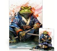 Puzzle de 1000 pièces Guerrier Crapaud Guerrier Grenouille pour Adultes, Jeu de logique Solide, Jeu de Groupe, Bords Nets, 38x26cm