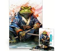 Puzzle de 1000 pièces Guerrier Crapaud Guerrier Grenouille pour Adultes, Jeu de logique Solide, Jeu de Groupe, Bords Nets, 38x26cm