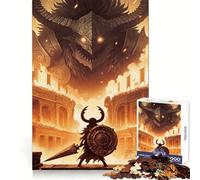 Puzzle de 1000 pièces Guerrier Face à Un démon Colossal pour Adolescents, développement du raisonnement, évasion sereine, découpe Nette, Cadeau attentionné (50x75cm)