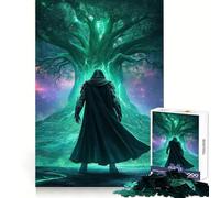Puzzle de 1000 pièces Guerrier mystérieux Devant Un Arbre Lumineux pour Adolescents Un Jeu de réflexion Facile et Amusant, avec des découpes précises, Un Cadeau Exceptionnel (50x75cm)