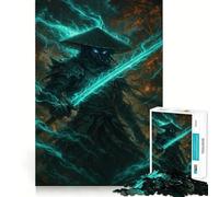 Puzzle de 1000 pièces Guerrier Mystique à l'épée Lumineuse pour Adolescents, Jeu de logique Fine, Bords Nets et agréables, Cadeau de qualité supérieure (50x75cm)