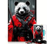Puzzle de 1000 pièces Guerrier Panda Stoïque pour Adolescents Un défi cérébral Stimulant et Relaxant, Une œuvre d'art aux découpes précises 38x26cm