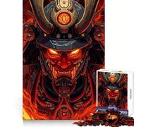 Puzzle de 1000 pièces Guerrier samouraï au Masque de feu Infernal pour Adolescents, Jeu Relaxant aux détails éclatants, Passe-Temps Familial, Surprise de Noël 38x26cm