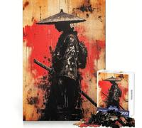 Puzzle de 1000 pièces Guerrier samouraï avec Graffiti, idéal pour Les Adolescents Facile à Assembler et à découper Cadeau Parfait pour Les vœux de Noël (38x52cm)