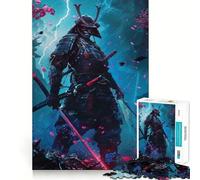 Puzzle de 1000 pièces Guerrier samouraï dans la tempête pour Adolescents, Jeu de logique, Jeu de Groupe, découpe de précision, Cadeau attentionné (38x26cm)