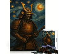 Puzzle de 1000 pièces Guerrier samouraï dans Le Style Nuit étoilée pour Adolescents, Jeu intellectuel, Moments en Famille, découpe de qualité, Cadeau Unique (38x26cm)
