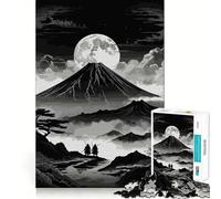 Puzzle de 1000 pièces Guerrier Samouraï Mont Fuji pour Adolescents Jeu de réflexion Moments de détente Découpe de qualité supérieure Cadeau Artistique (50x75cm)