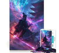Puzzle de 1000 pièces Guerrier Samouraï Mystique pour Adolescents Améliore la mémoire Loisirs Silencieux Bordure précise Cadeau d'anniversaire (50x75cm)