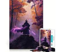 Puzzle de 1000 pièces Guerrier Samouraï Mystique pour Adolescents Jeu de logique et d'adresse Décoration Murale Amusante et précise (38x52cm)