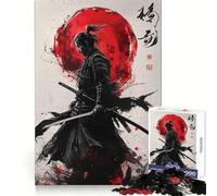 Puzzle de 1000 pièces Guerrier Samouraï pour Adolescents Améliore la mémoire, se détend, Bords précis, Cadeau créatif (50x75cm)