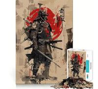 Puzzle de 1000 pièces Guerrier samouraï pour Adultes stimule la mémoire, soulage l’anxiété, Bords précis, Surprise de Noël (38x26cm)