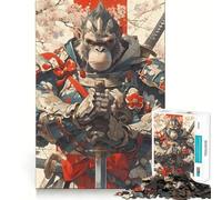 Puzzle de 1000 pièces Guerrier Singe Samouraï pour Adultes et Adolescents Se Souvenir, Construire Lentement, apprécier, découpe précise, œuvre d'art à Collectionner (50x75cm)