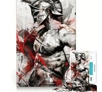 Puzzle de 1000 pièces Guerrier Spartiate pour Adolescents Un Cadeau Original et Stimulant pour développer la réflexion et Passer d'agréables Moments de détente 38x26cm