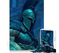 Puzzle de 1000 pièces Guerrier Spartiate sous lumière Bleue pour Adolescents Jeu Intelligent pour Partager des Moments de complicité Découpe précise Pièce de Collection 38x26cm