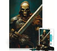 Puzzle de 1000 pièces Guerrier Squelette avec épée pour Adultes, Jouet de logique Pointue, Loisirs à Domicile, découpe précise, 50x75cm