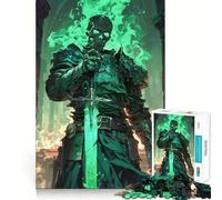 Puzzle de 1000 pièces Guerrier Squelette pour Adolescents Souvenirs, Amélioration, Esprit Calme, Art découpé, Collection 38x26cm