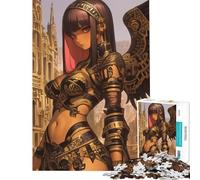 Puzzle de 1000 pièces Guerrière Ange en Armure dorée Personnage d'anime Jeu éducatif et Stimulant Défi Difficile Jeu Familial adapté aux Personnes de 14 Ans et Plus (38x52cm)